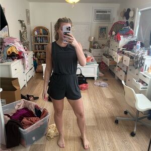 Urban Outfitters Black Sleeveless Romper